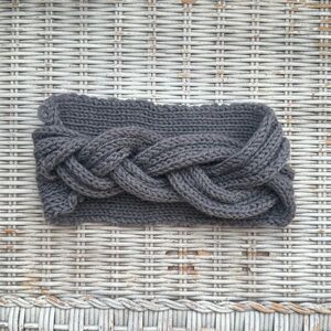 ThreeBirdNest Gray Knit Braided Headband